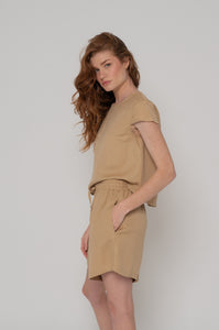 Barrett Top in Tan