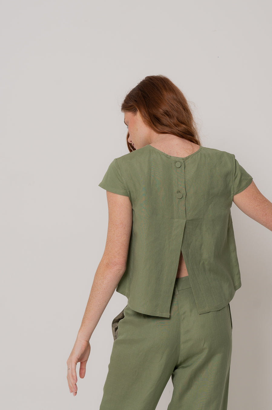 Barrett Top in Light Sage