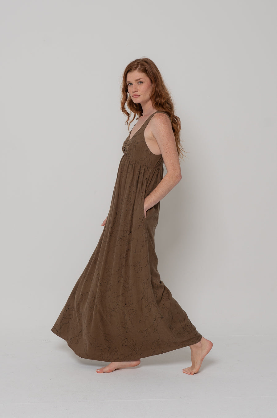 Evelyn Dress in Brown