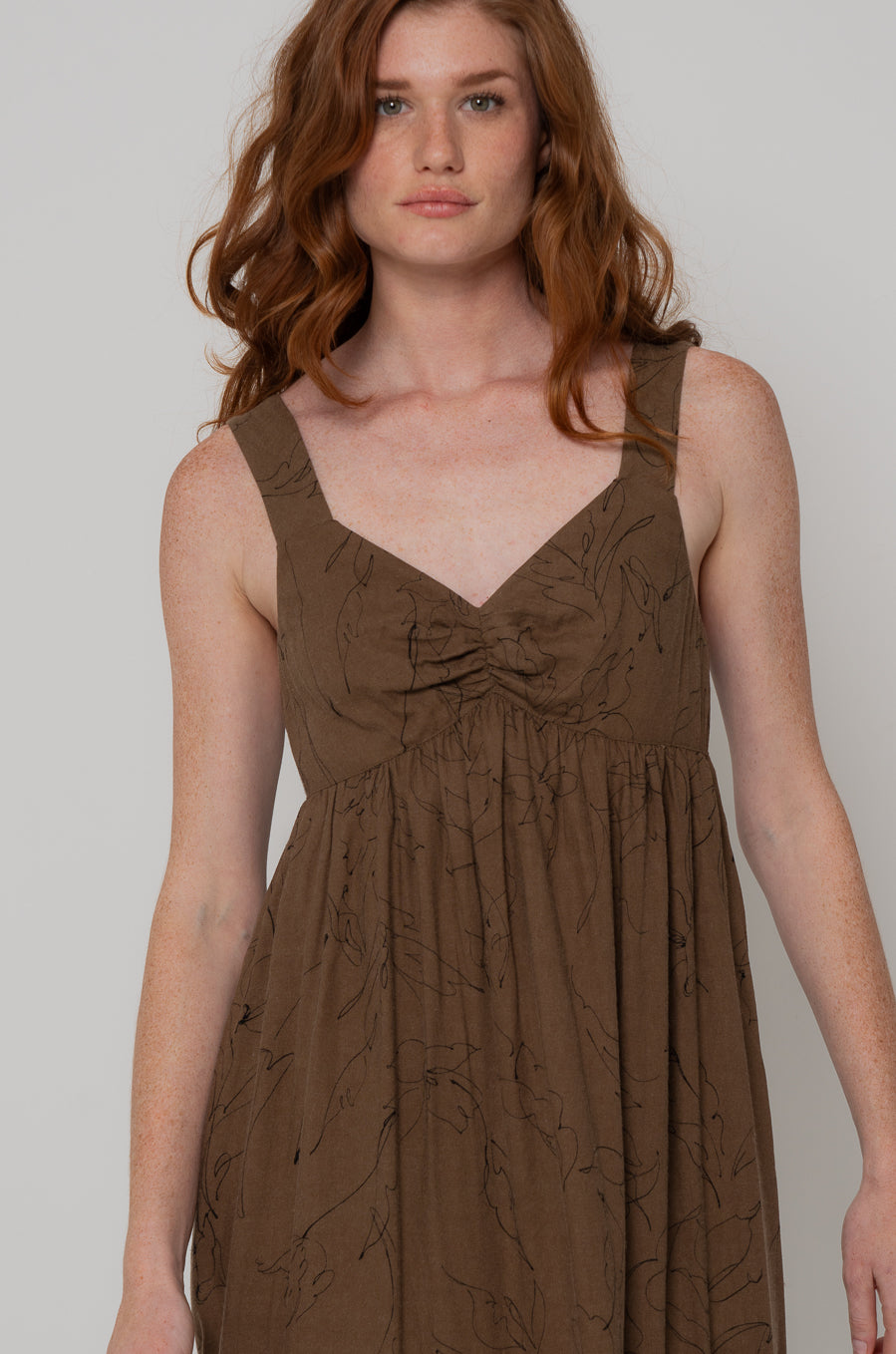 Evelyn Dress in Brown