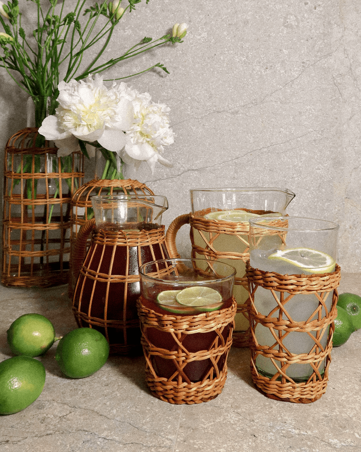 Rattan Cage Pitcher - Casa Nana