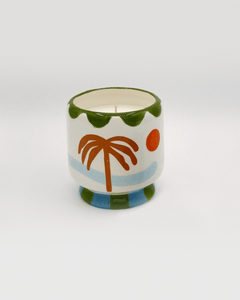 Palm Tree Ceramic Candle - Casa Nana