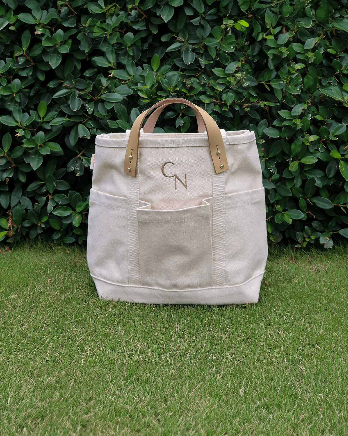 Leather-Handle Tote - Casa Nana