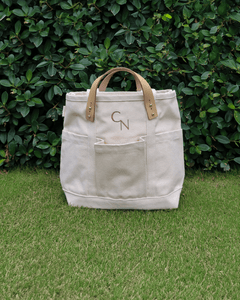 Leather-Handle Tote - Casa Nana