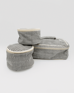 Striped Toiletry Bag Set - Casa Nana