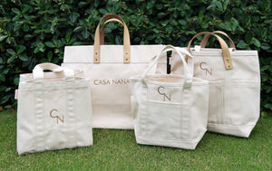 Leather-Handle Tote - Casa Nana