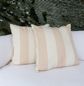 Tan Stripe Pillow - Casa Nana