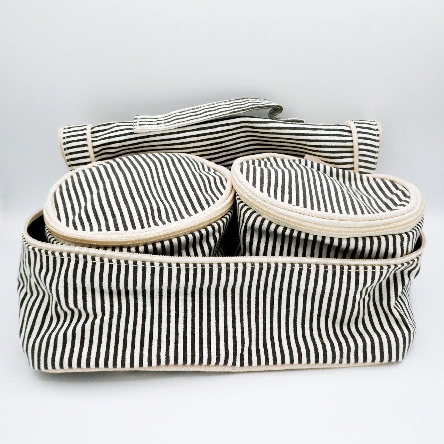 Striped Toiletry Bag Set - Casa Nana